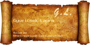 Gyuricsek Laura névjegykártya